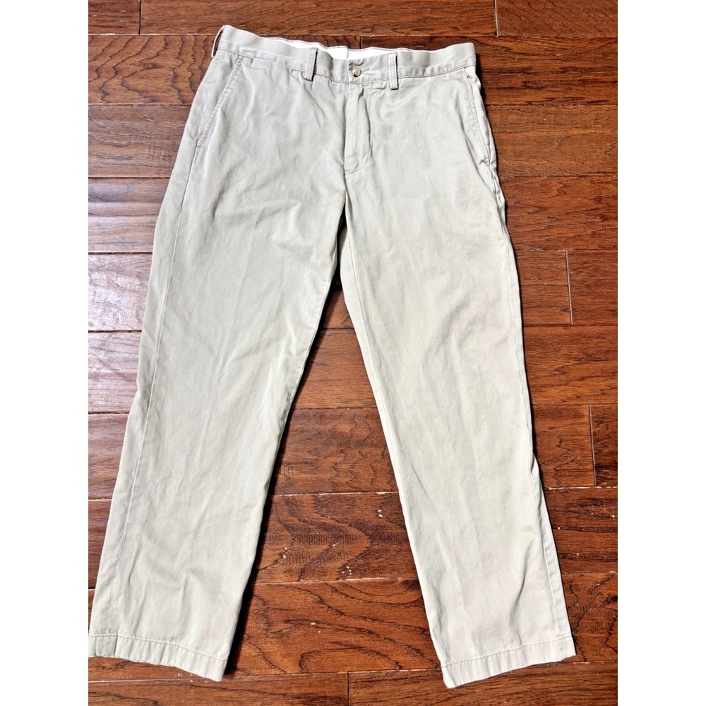 Polo Ralph Lauren Pants Mens Khaki Classic Fit Chino Hemmed Fits 34x30
